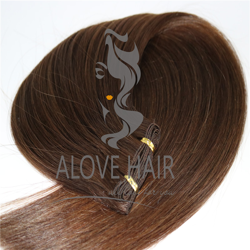 100% cuticle intact no silicone hand tied hair extensions for sale 
