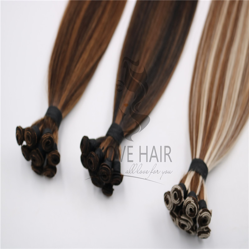 Different color hand tied extension