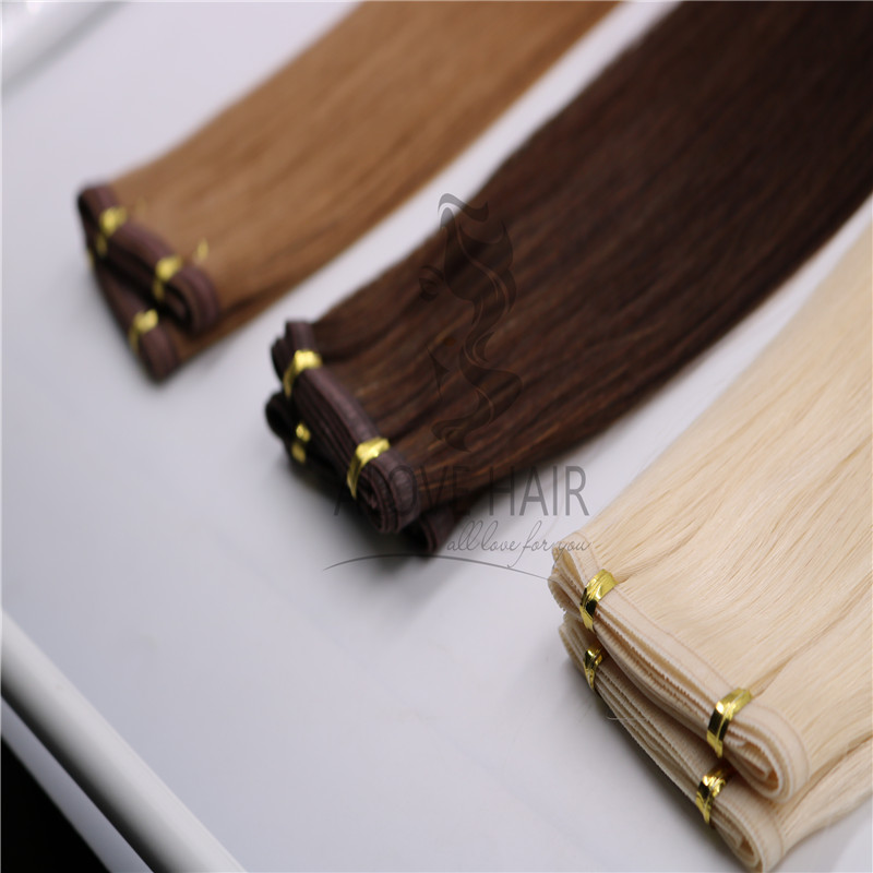 New arrival flat silk weft hair extensions 2021