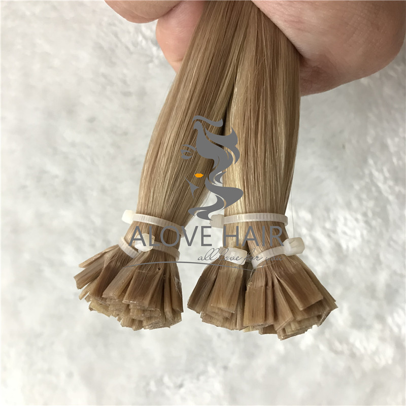 Wholesale cuticle intact flat tip hair extensions 