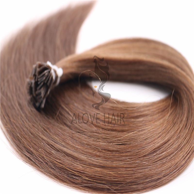 Best flat tip keratin human hair extensions 