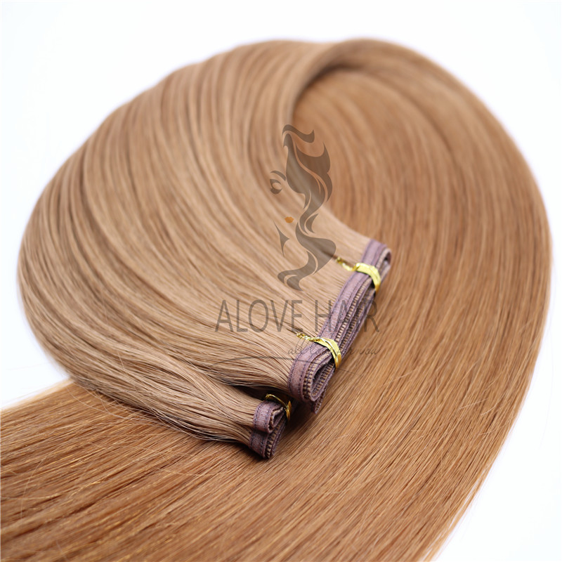 High quality beaded flat wefts extensions