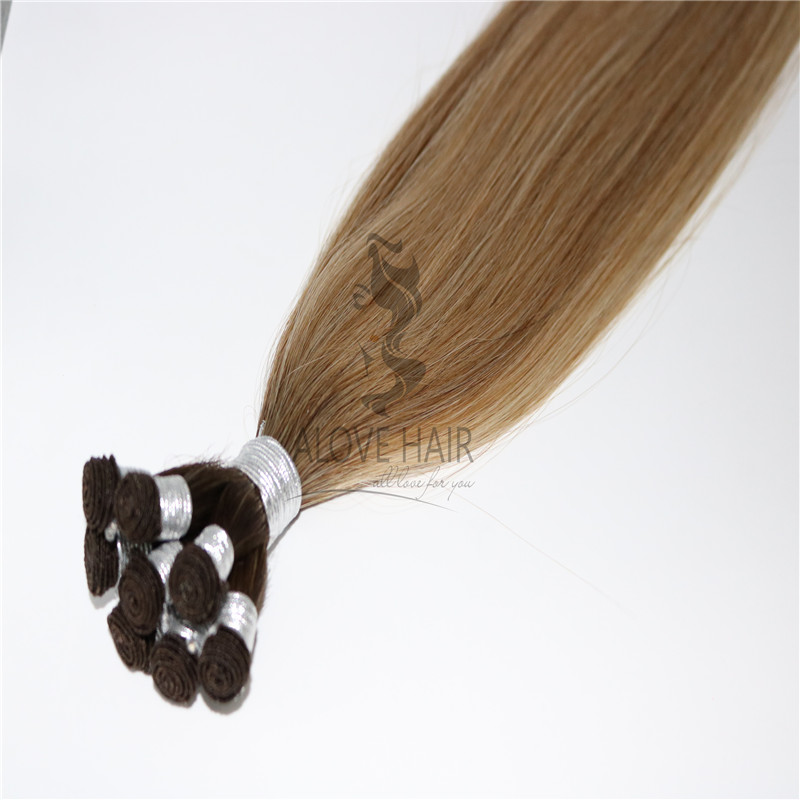 China hand sewn weft hair extensions manufacturer 