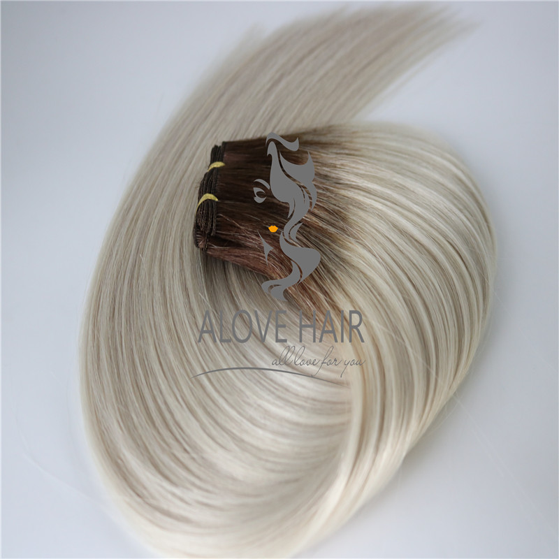 Cuticle intact hand tied beaded extensions for thin hair 