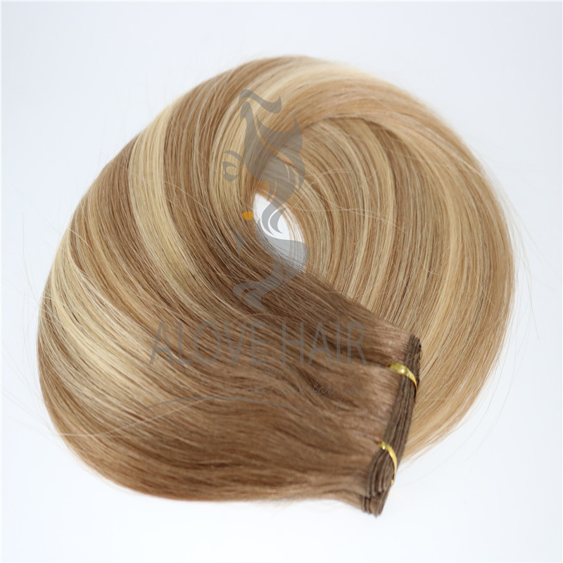 Wholesale full cuticle hand tied hair extension to hand tied extension class