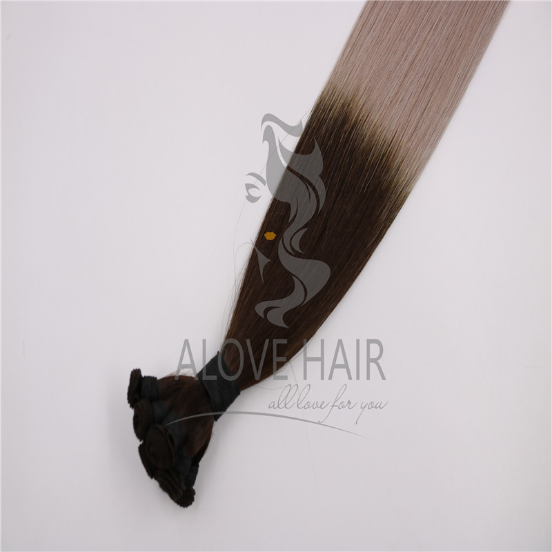 High quality ombre color hand tied wefts vendor in China 