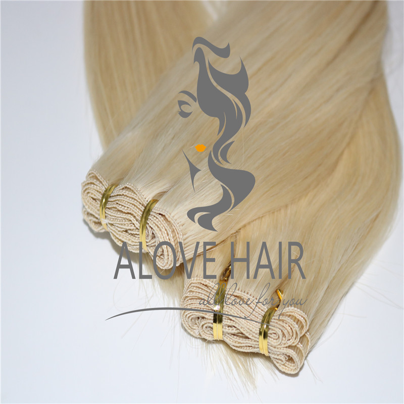 Wholesale luxe hand tied remy hair extensions 