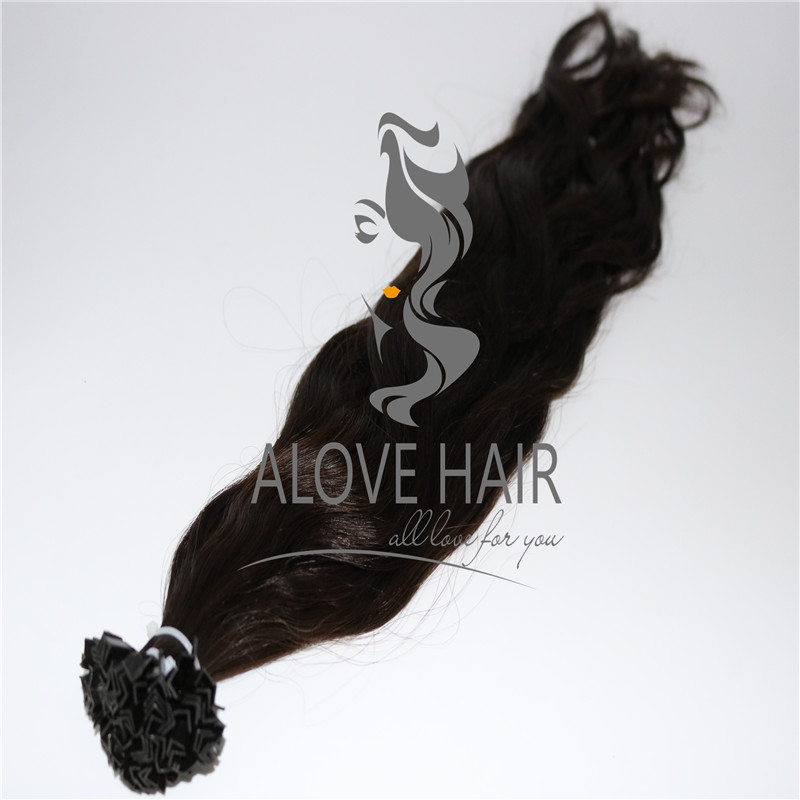 Remy pre bonded v tip hair extensions vendor in China 