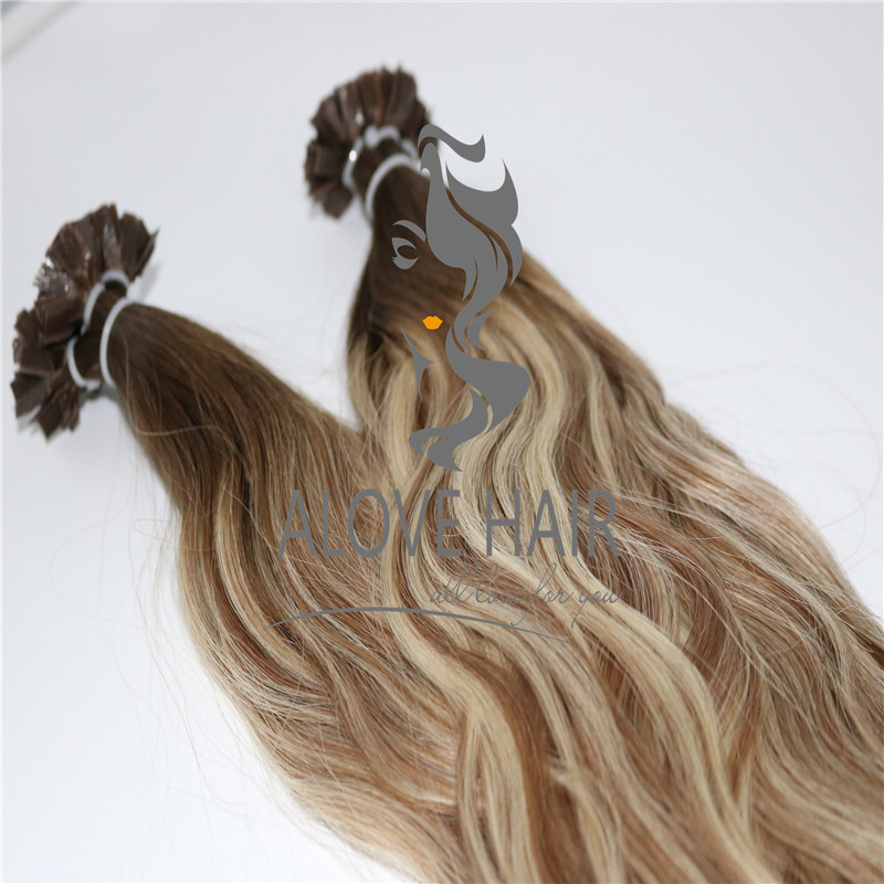 Keratin pre bonded human hair extensions wholesaler in China 