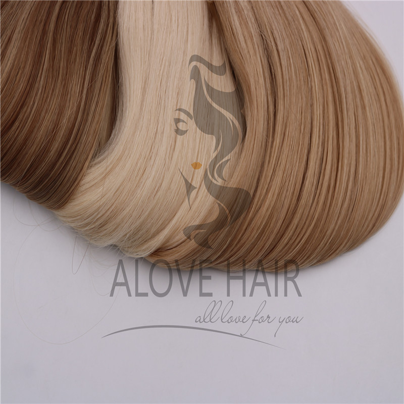 High quality remy hand tied extensions for hairdresser