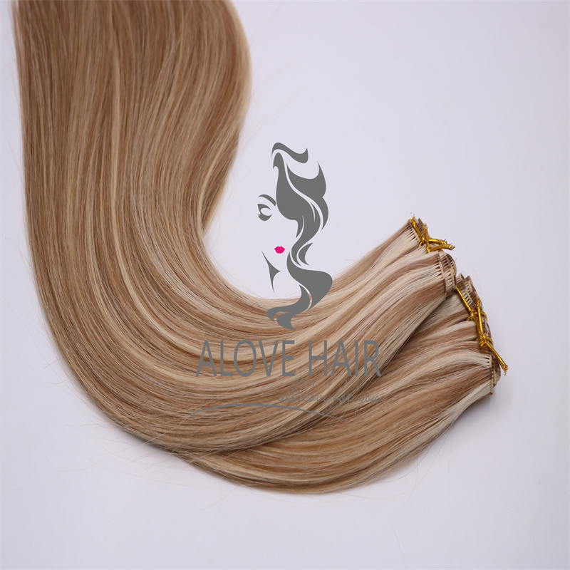 High quality single donor piano color hand tied hair extensions